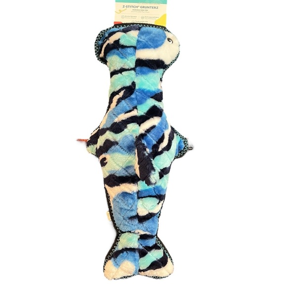 NWT ZIPPY PAWS Blue and Black Plush HAMMERHEAD Shark Toy HAMILTON HAMMERHEAD - Picture 9 of 11